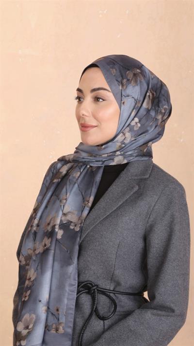 Locella Koza Pamuk Şal Gri