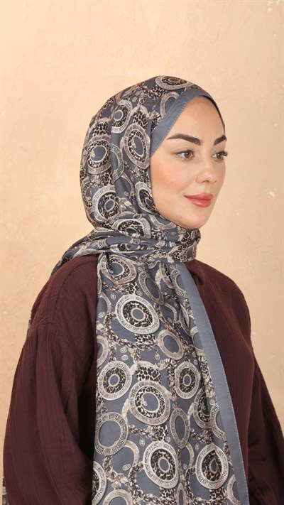 Locella Koza Pamuk Şal Gri