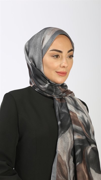 Locella Koza Pamuk Şal Gri