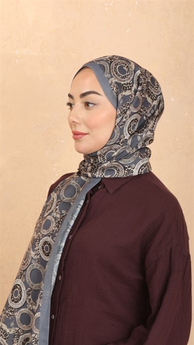 Locella Koza Pamuk Şal Gri