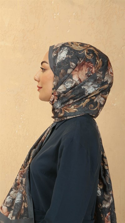 Locella Koza Pamuk Şal Gri