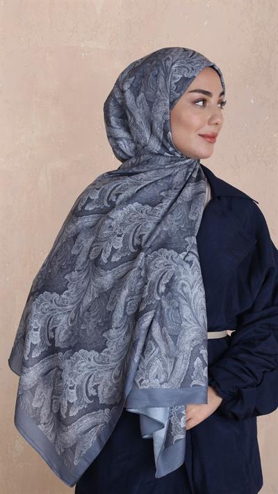 Locella Koza Pamuk Şal-Gri-3