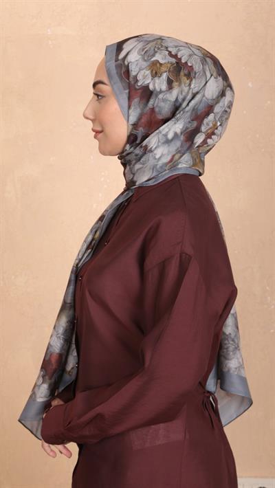 Locella Koza Pamuk Şal Gri