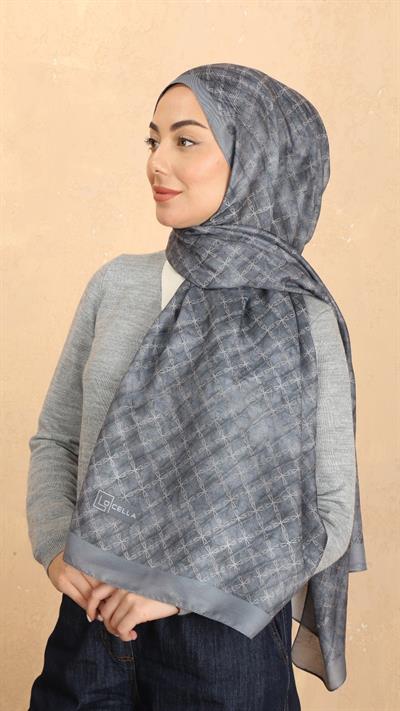 Locella Koza Pamuk Şal Gri