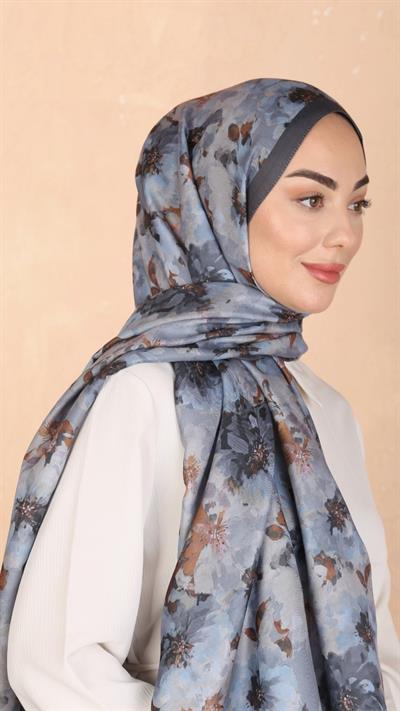 Locella Koza Pamuk Şal Gri