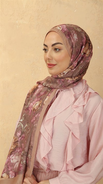 Locella Koza Pamuk Şal Gül Kurusu