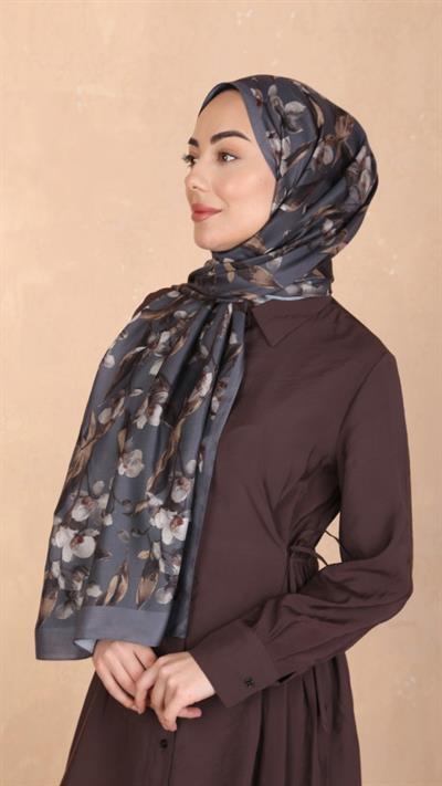 Locella Koza Pamuk Şal Gri