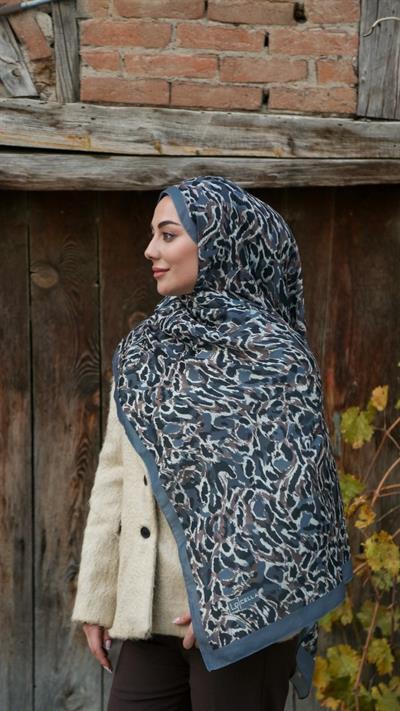 Locella Koza Pamuk Şal-Gri-4