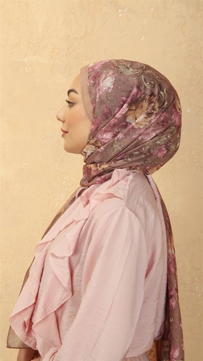 Locella Koza Pamuk Şal Gül Kurusu