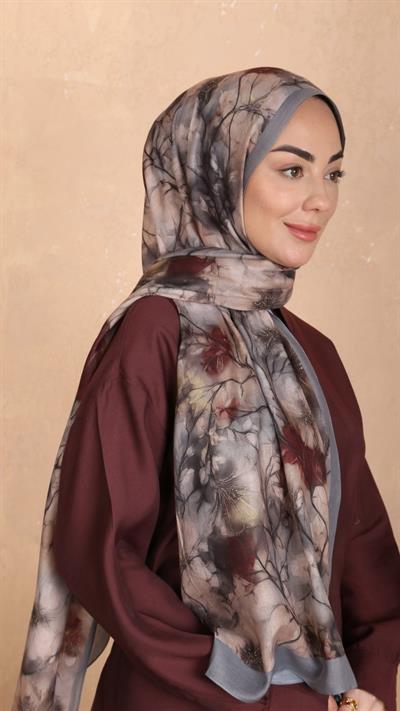 Locella Koza Pamuk Şal Gri