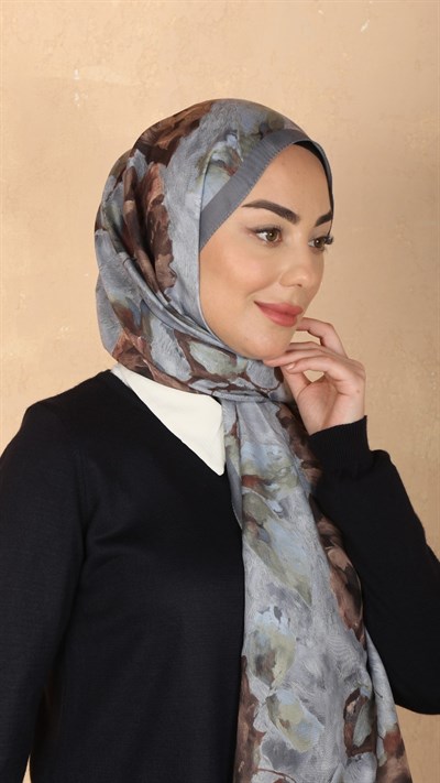 Locella Koza Pamuk Şal Gri