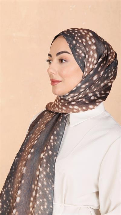 Locella Koza Pamuk Şal Koyu Kahve