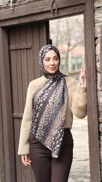 Locella Ceylan Şal-Yeşil Kahve