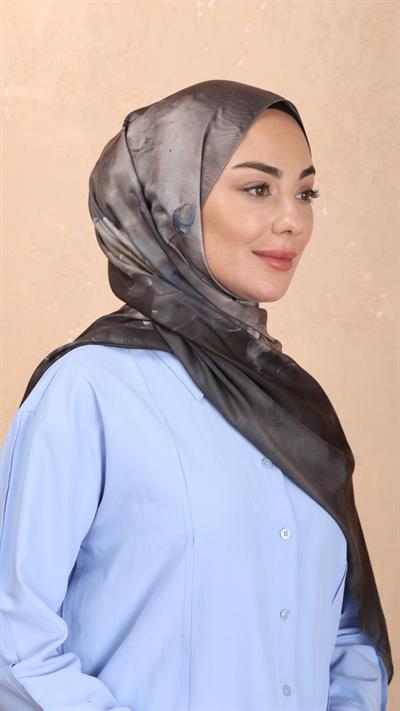 Locella Koza Pamuk Şal Koyu Kahve