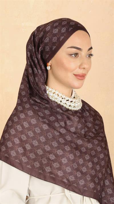 Locella Koza Pamuk Şal Kızıl Kahve