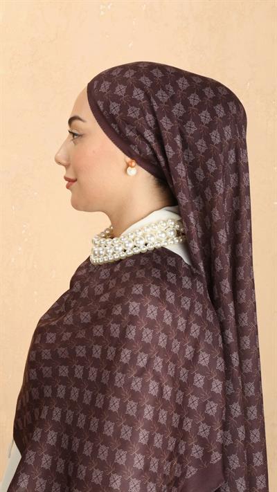 Locella Koza Pamuk Şal Kızıl Kahve