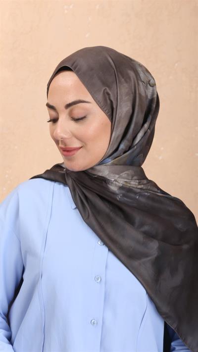 Locella Koza Pamuk Şal Koyu Kahve