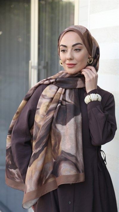 Locella Koza Pamuk Şal Karamel