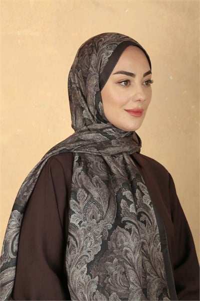 Locella Koza Pamuk Şal Kahverengi