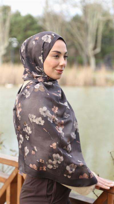 Locella Koza Pamuk Şal Kahve