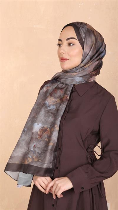 Locella Koza Pamuk Şal Kahve