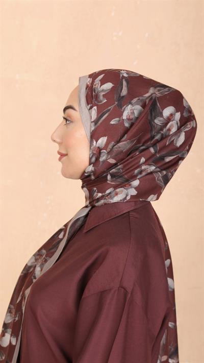 Locella Koza Pamuk Şal Koyu Kiremit