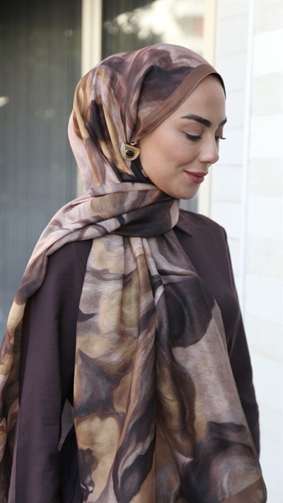 Locella Koza Pamuk Şal Karamel