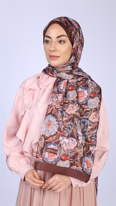 Locella Koza Pamuk Şal Kahve