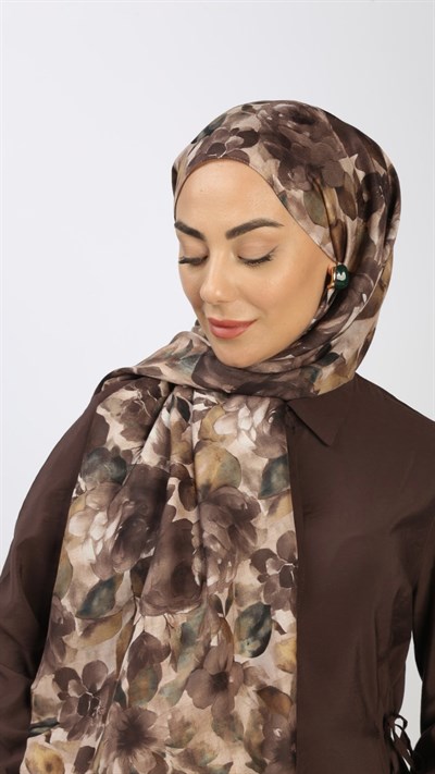 Locella Koza Pamuk Şal Kahve