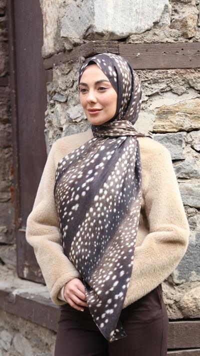Locella Ceylan Şal-Yeşil Kahve