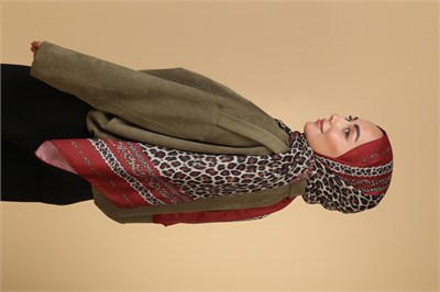 Locella Koza Pamuk Şal Kırmızı