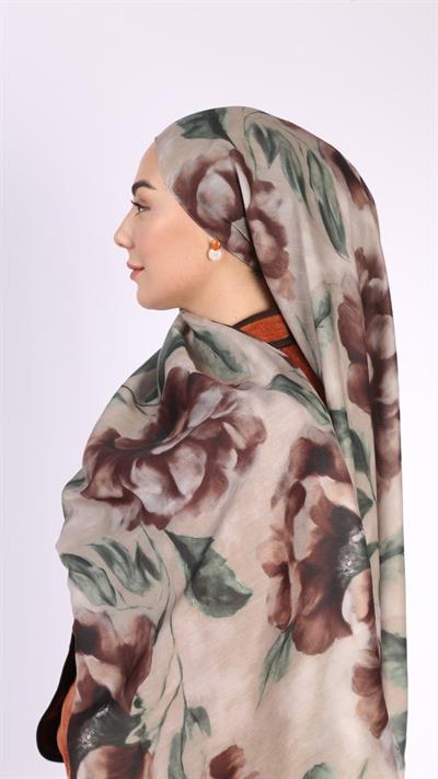 Locella Koza Pamuk Şal Koyu Bej