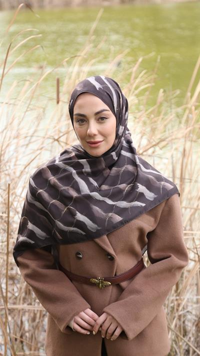 Locella Koza Pamuk Şal Koyu Kahve