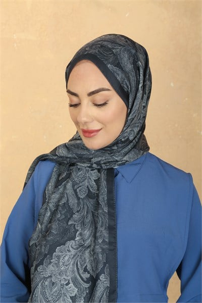 Locella Koza Pamuk Şal Lacivert