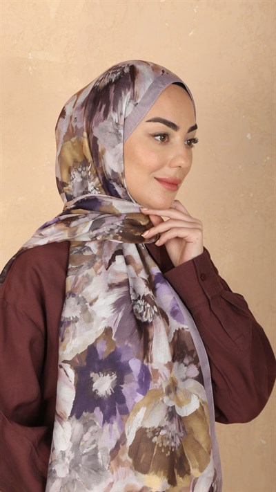 Locella Koza Pamuk Şal Lila