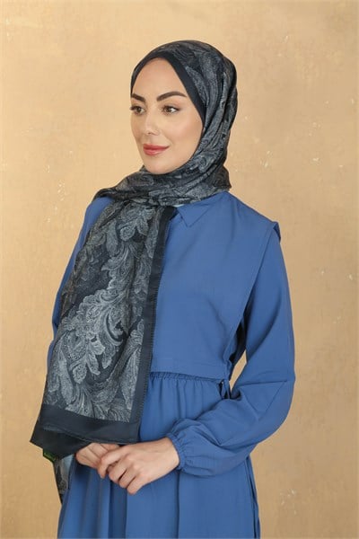 Locella Koza Pamuk Şal Lacivert