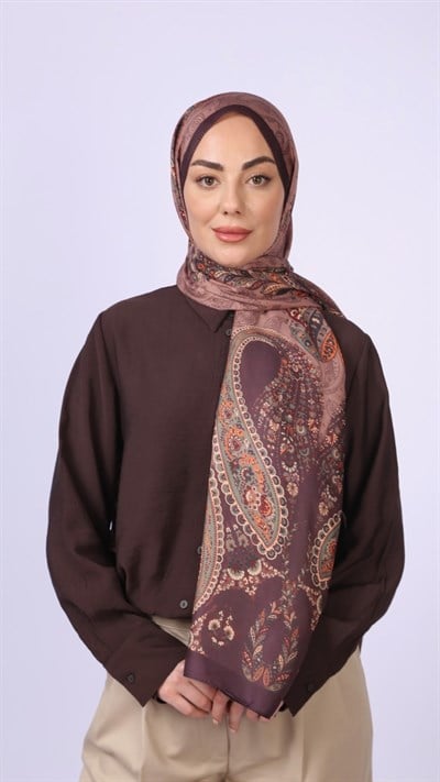 Locella Koza Pamuk Şal Mürdüm