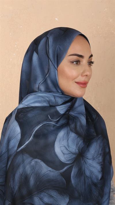 Locella Koza Pamuk Şal-Mavi-6