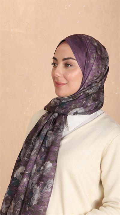 Locella Koza Pamuk Şal Mor