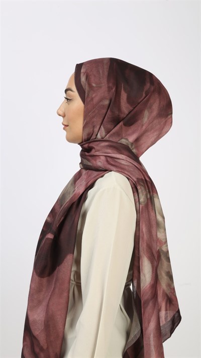 Locella Koza Pamuk Şal Mürdüm