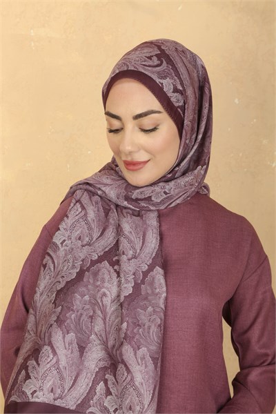 Locella Koza Pamuk Şal Mürdüm