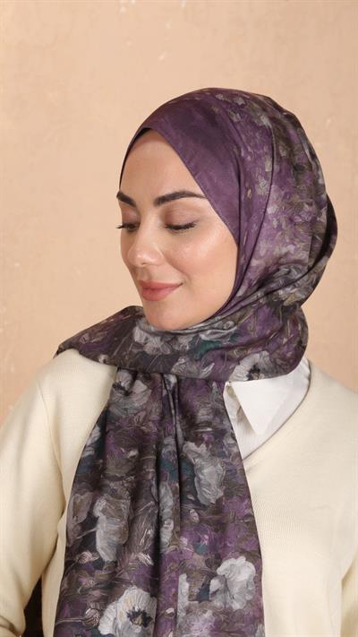 Locella Koza Pamuk Şal Mor