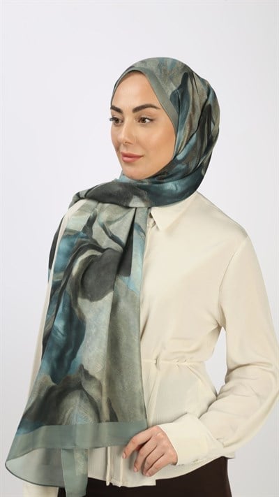 Locella Koza Pamuk Şal Mint Yeşili