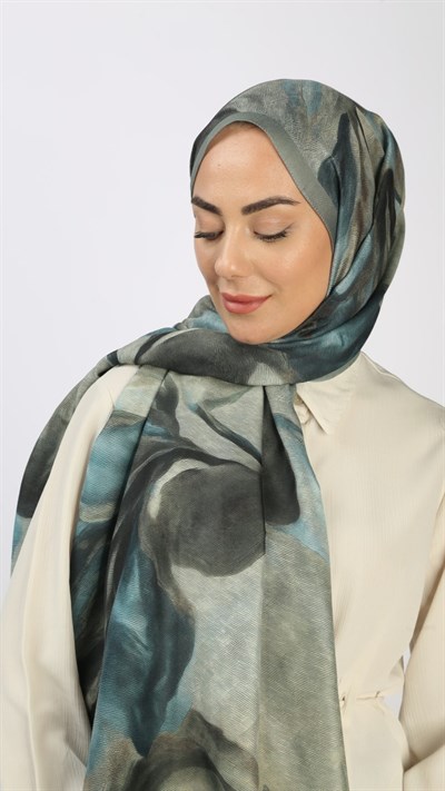 Locella Koza Pamuk Şal Mint Yeşili