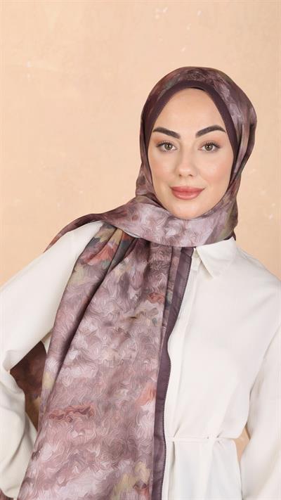 Locella Koza Pamuk Şal Mürdüm