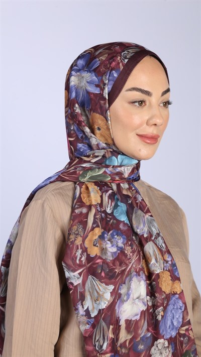 Locella Koza Pamuk Şal Mürdüm