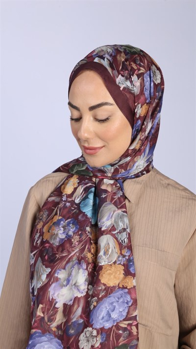 Locella Koza Pamuk Şal Mürdüm