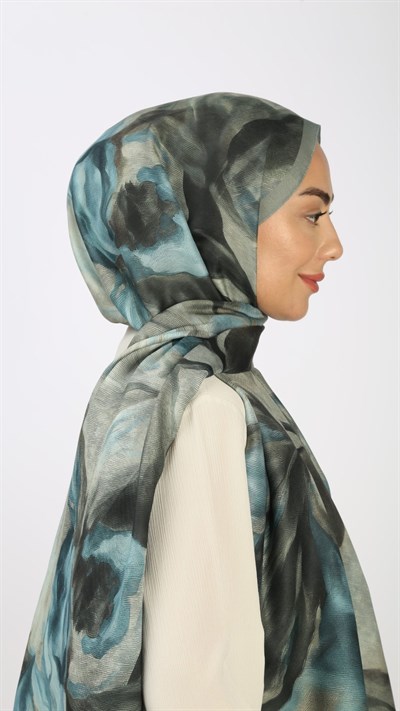 Locella Koza Pamuk Şal Mint Yeşili