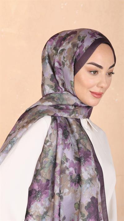 Locella Koza Pamuk Şal Mürdüm