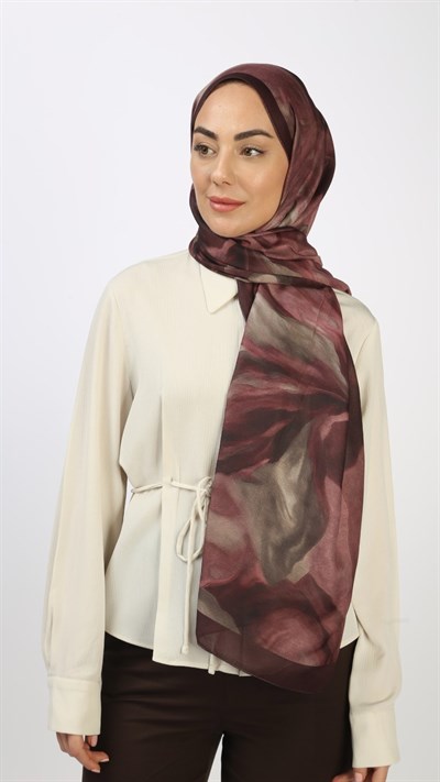 Locella Koza Pamuk Şal Mürdüm